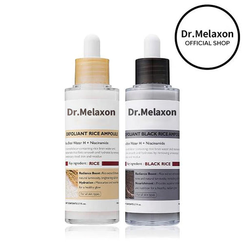Glow Rice Ampoule Duo - Serums for Brightening, Exfoliating, and Moisturizing - Suitable for All Skin Types
